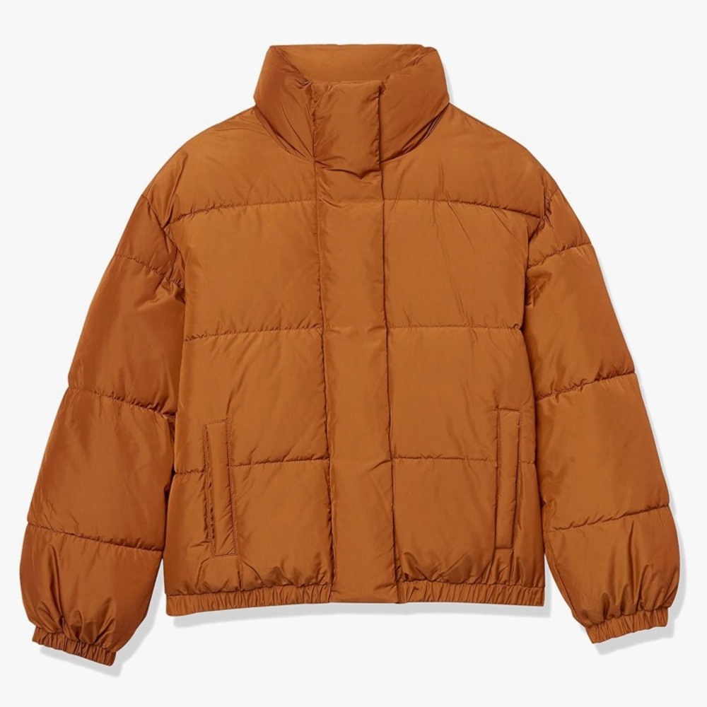 Daily Ritual Puffer Jacket Dark Chestnut Brown size M